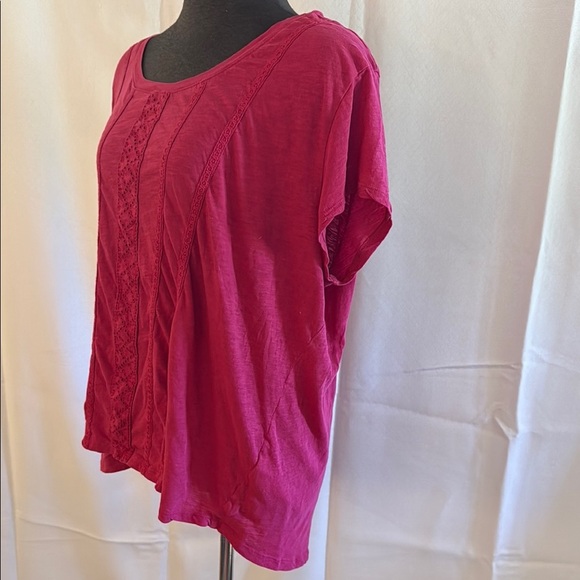 Denver Hayes Women's Pink Jersey Cotton Top 2XL/2TG - Picture 3 of 5